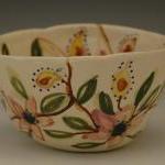 Handmade Flowered Porcelain Bowl